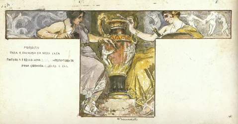 Entwurf für ein Fresko [an der Fassade des Hauses der Brüder Bernardelli]